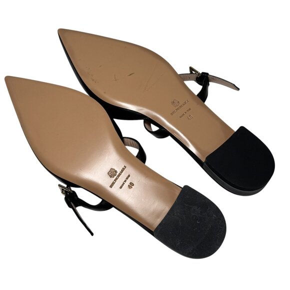 Bruno Magli Pasha Leather Buckle Strap Mules Flats Size 40 8.5-9 New $298 - Picture 6 of 6